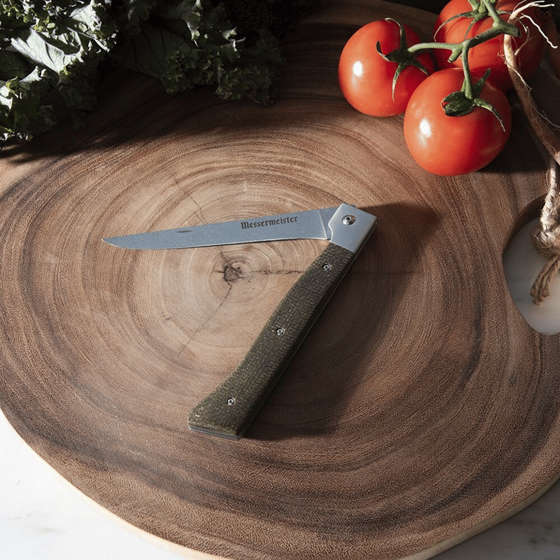 Shop Messermeister Adventure Chef Folding Fillet Knife, 6 Inch, Linen In Green