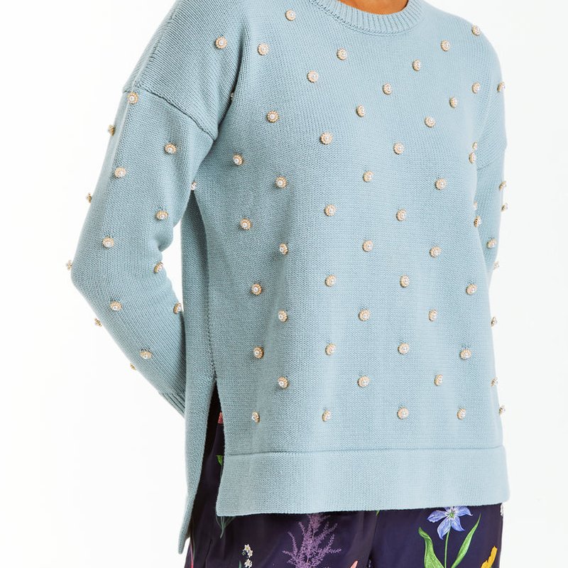 Mestiza Dolcetto Embellished Sweater In Blue