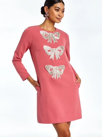 Mestiza Katalin Mini Dress - Sangria Pink with Bow Embellishments product