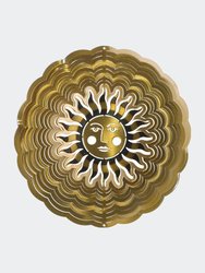 Small Sun Face Antique Gold Wind Spinner - Antique Gold