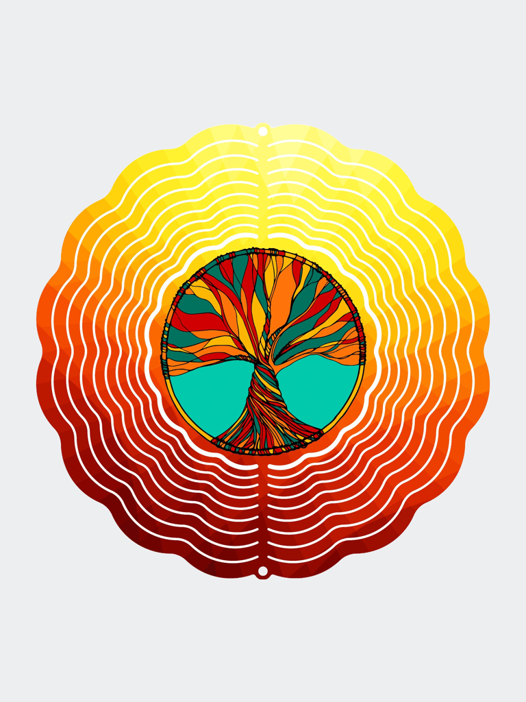 Tree of Life Wind Spinner - Yellow