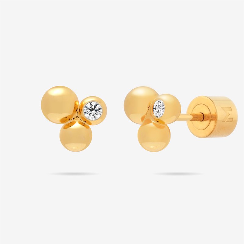 Meulien Bubble Cluster Stud Earrings In Gold