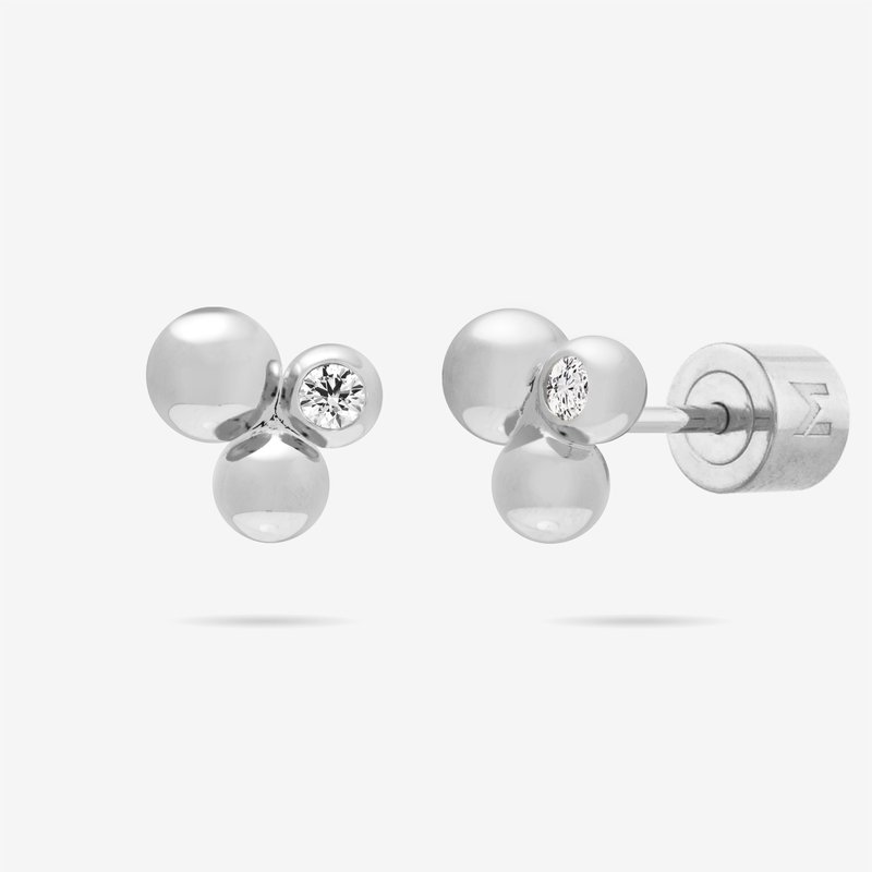 Meulien Bubble Cluster Stud Earrings In Grey