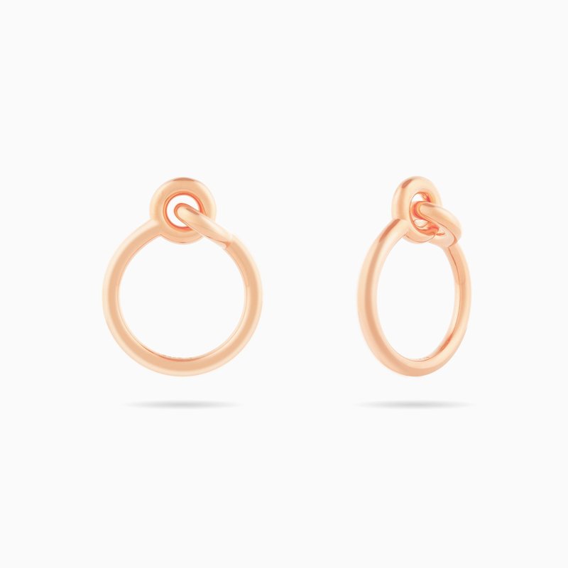 Meulien Interlocked Double Circle Ring In Pink