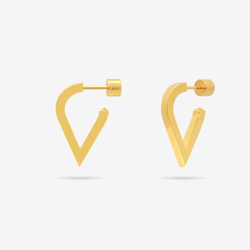 Meulien Stylized Waterdrop Drop Earrings In Gold