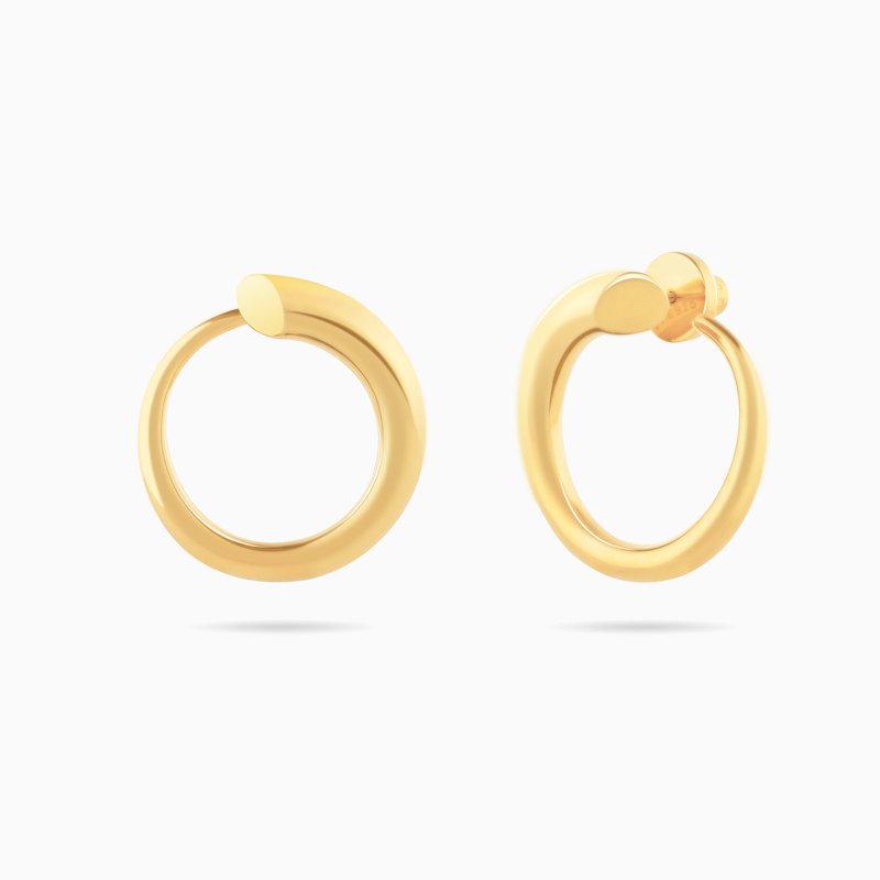 Shop Meulien Wave Hoop Earrings In Gold