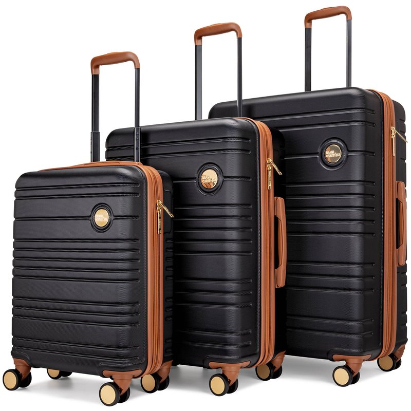 Miami Carryon Brickell 3 Piece Luggage Set In Black