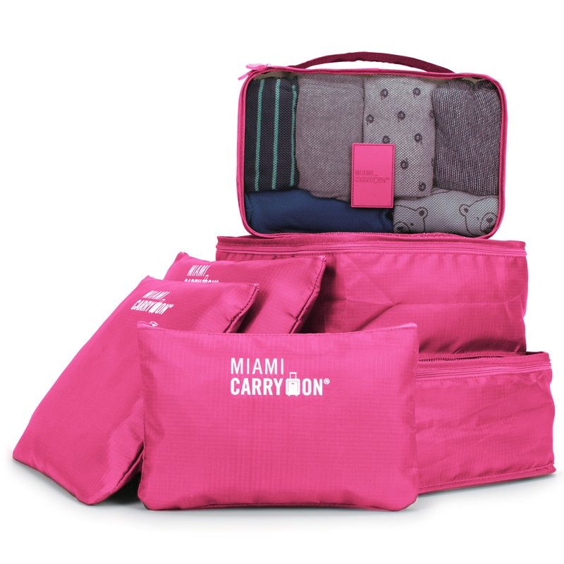 Shop Miami Carryon Foldable 6 Piece Packing Cubes In Pink
