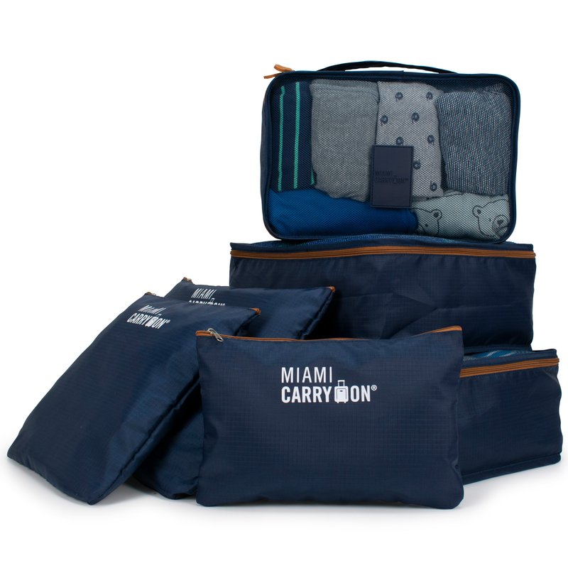 Miami Carryon Foldable 6 Piece Packing Cubes In Blue