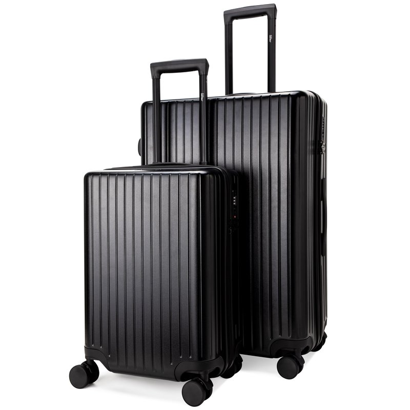 Miami Carryon Ocean 2 Piece Polycarbonate Luggage Set In Black