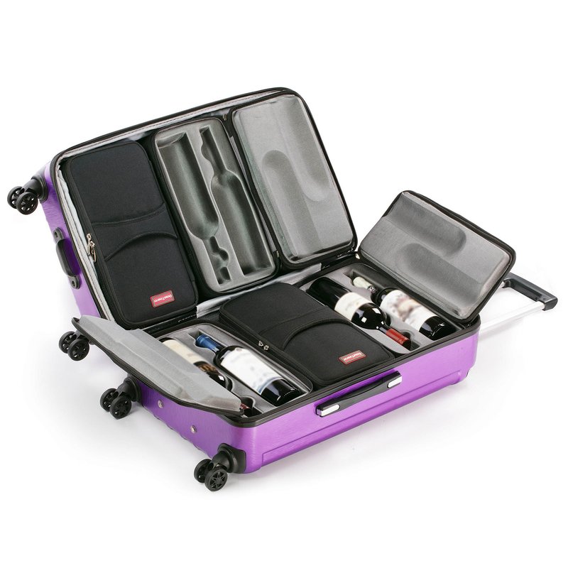Miami Carryon Oenotourer Wine Carrier Luggage For Carrying 12 Bottles Of Wine In Purple