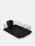 Michael Graves Design Deluxe Dish Rack with Black Finish and Removable Utensil Holder, Black