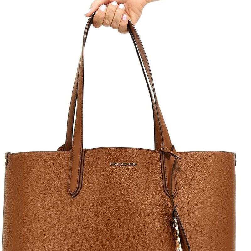 Shop Michael Kors Eliza Extra Large East/west Reversible Tote In Brown