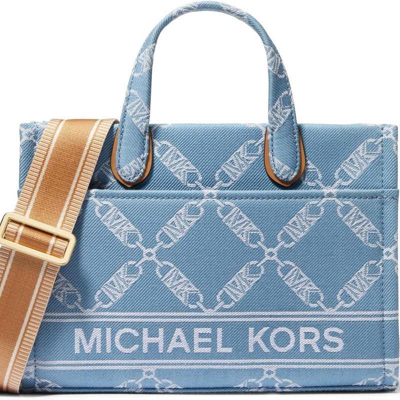 Shop Michael Kors Gigi Small East West Messenger Bag In Blue