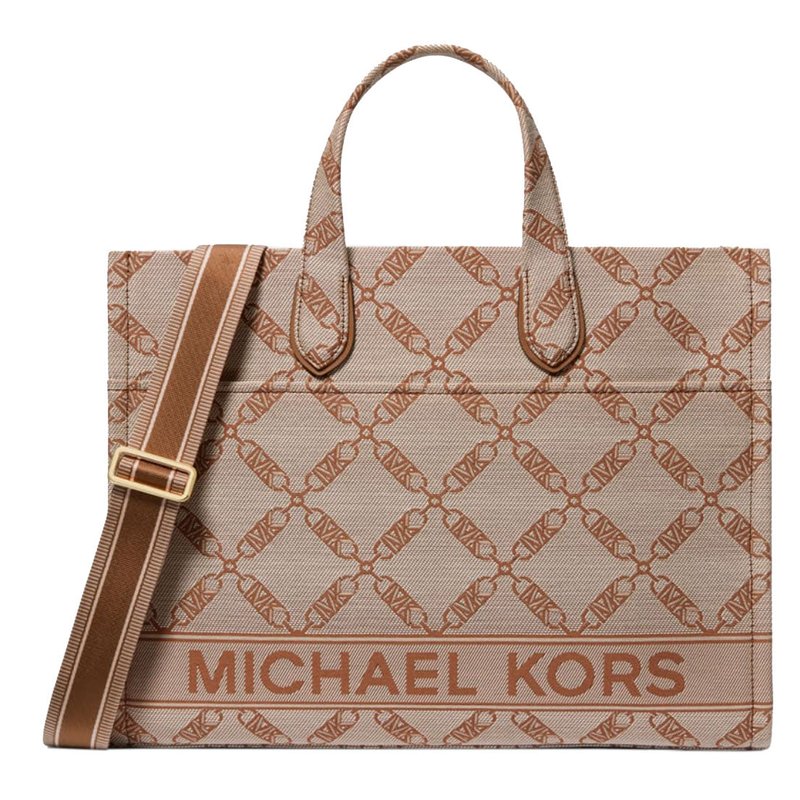 Shop Michael Kors Women's Gigi Luggage Grab Tote Handbag In Brown