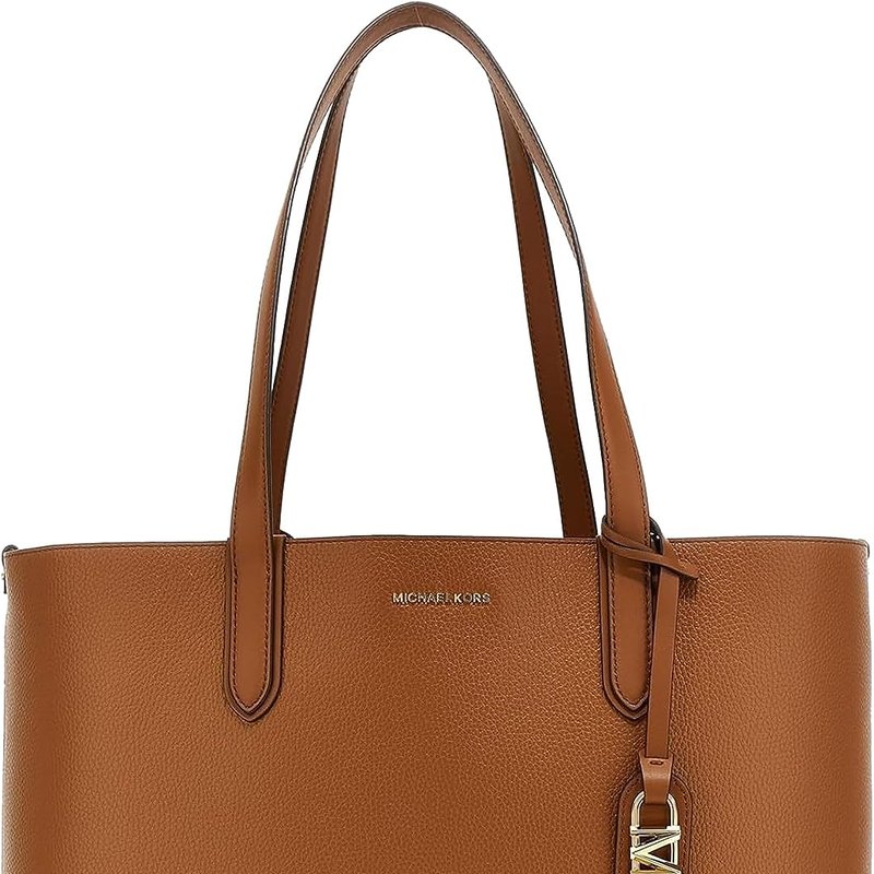 Shop Michael Kors Women's Luggage Camel Eliza Extra Large East/west Reversible Tote Handbag In Brown
