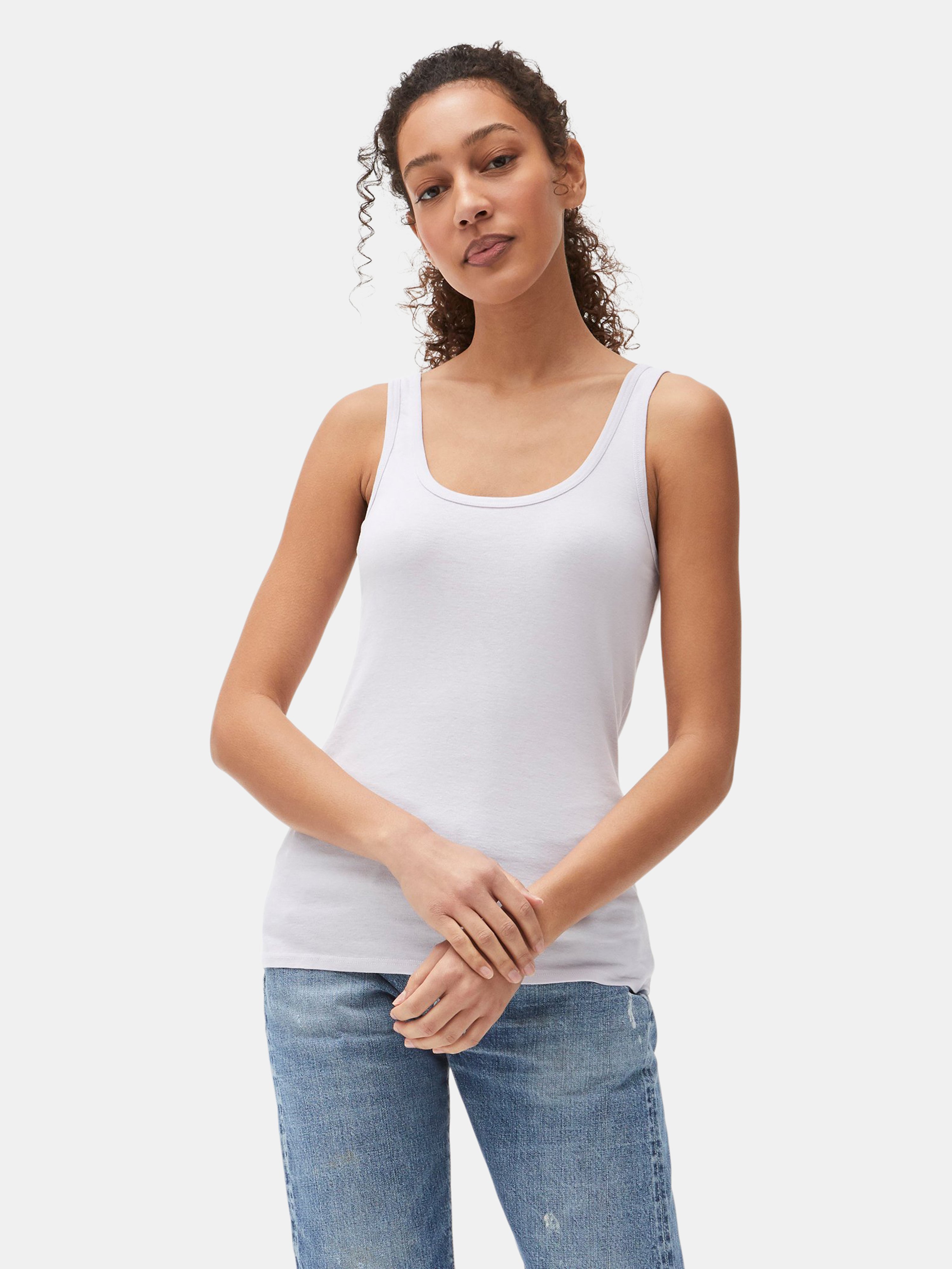 Michael Stars Lilo Front-to-back Tank In White