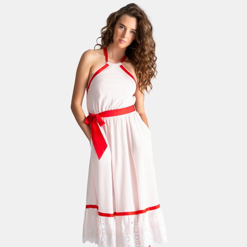 Miguelina Amanda Red-dot Dress