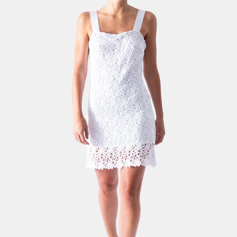 Miguelina Kira Dress With Flower Lace In White