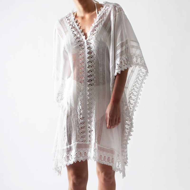Miguelina Tyra Gauze Coverup In White
