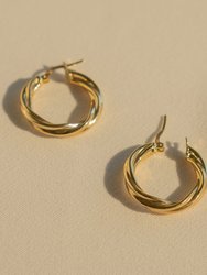 Twisted Hoops - Gold