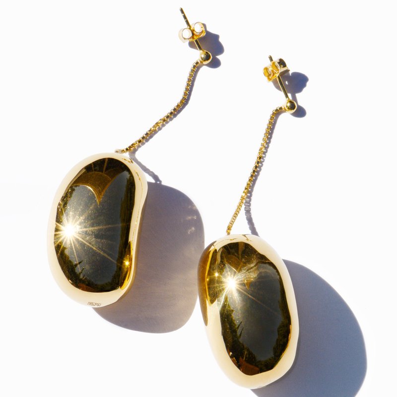 Ming Yu Wang Bean Earrings In Gold