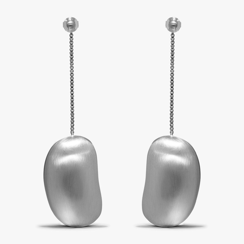 Ming Yu Wang Bean Earrings In Grey