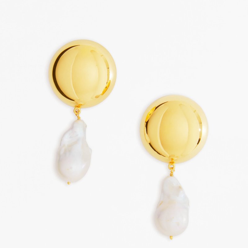 Shop Ming Yu Wang Florence Earrings In Gold