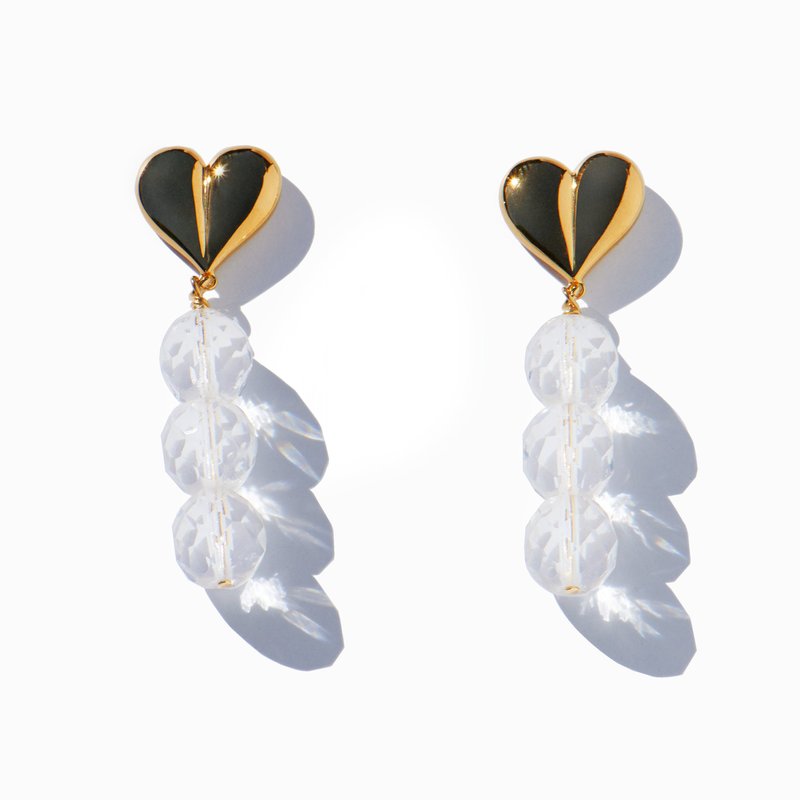 Ming Yu Wang Heart Mini Earrings In Gold