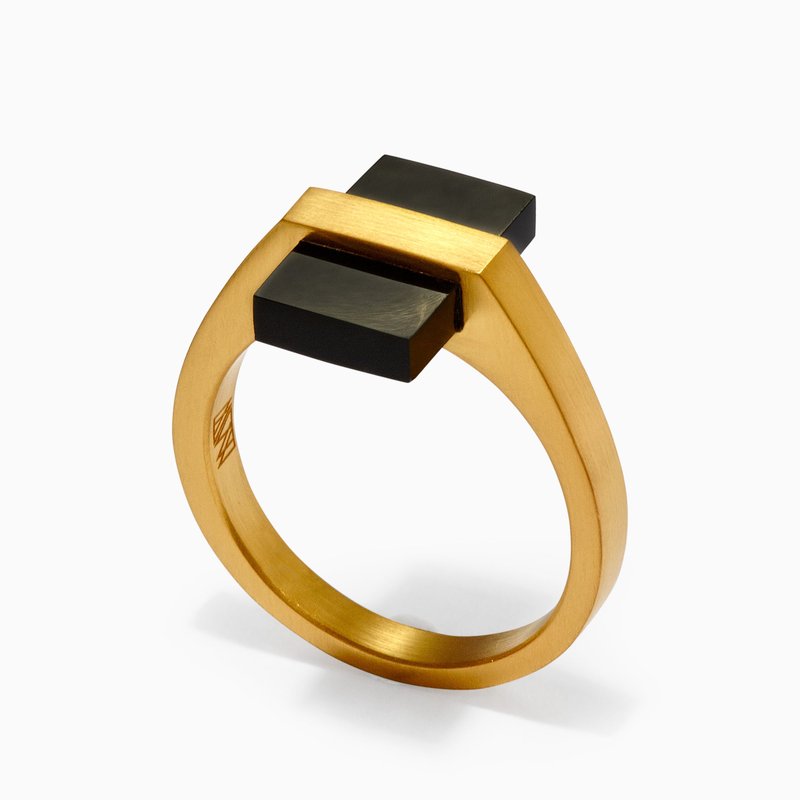 Ming Yu Wang Inlay Ring In Gold