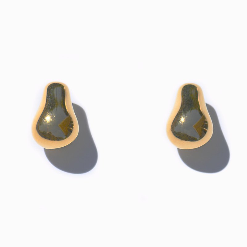 Ming Yu Wang Mini Pear Earrings In Gold