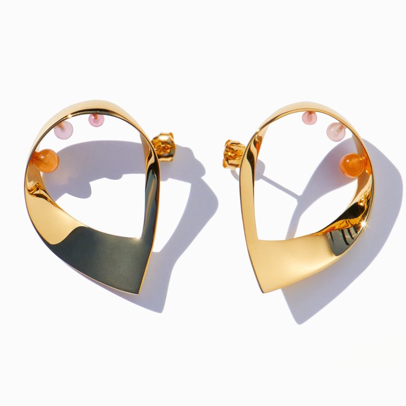 Ming Yu Wang Orbita Earrings In Gold