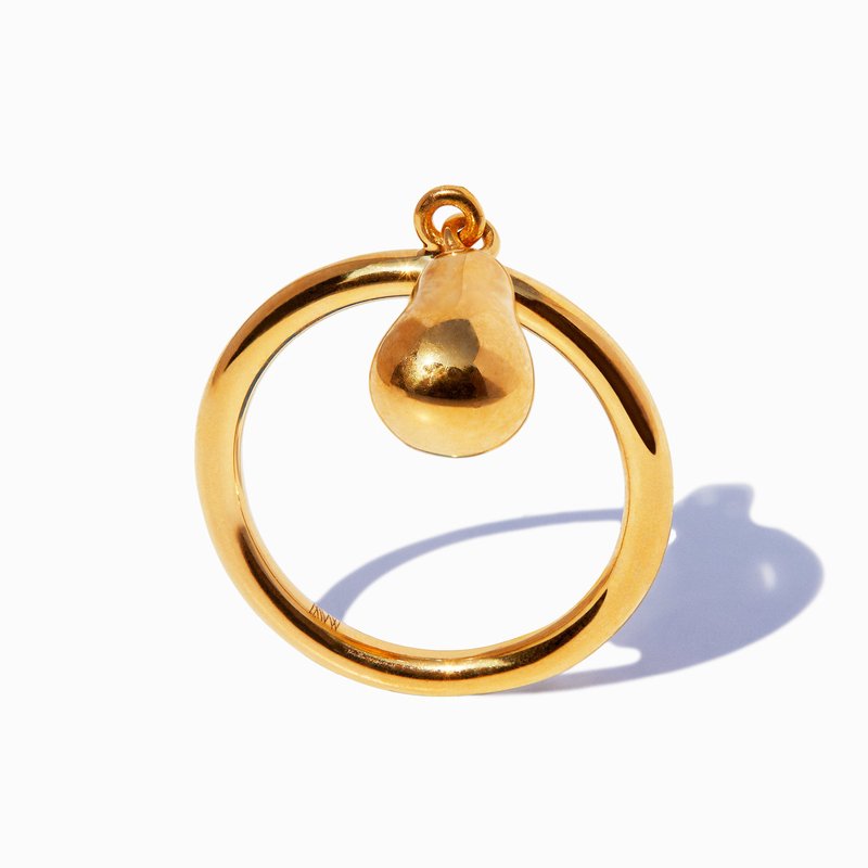 Ming Yu Wang Pear Ring In Gold