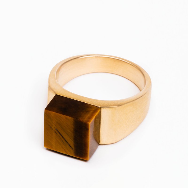 Ming Yu Wang Pixel Ring In Brown