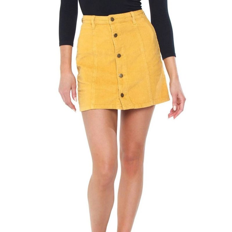 Minkpink Laps Around The Sun Mini Skirt In Yellow