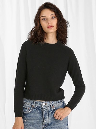 Minnie Rose 100% Cashmere LS Shrunken Crew Sweater product