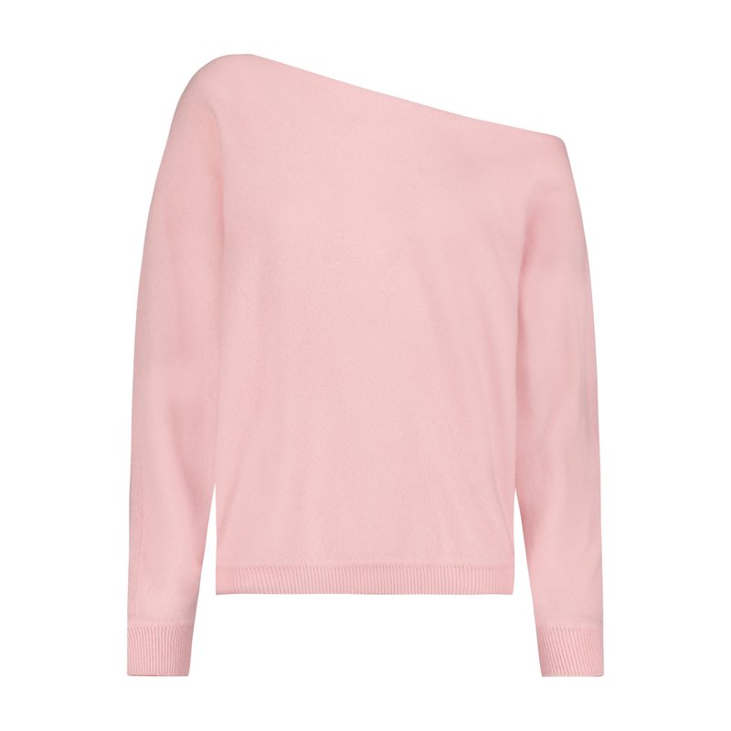 Minnie Rose Cashmere Off The Shoulder Top Sweater In Pink