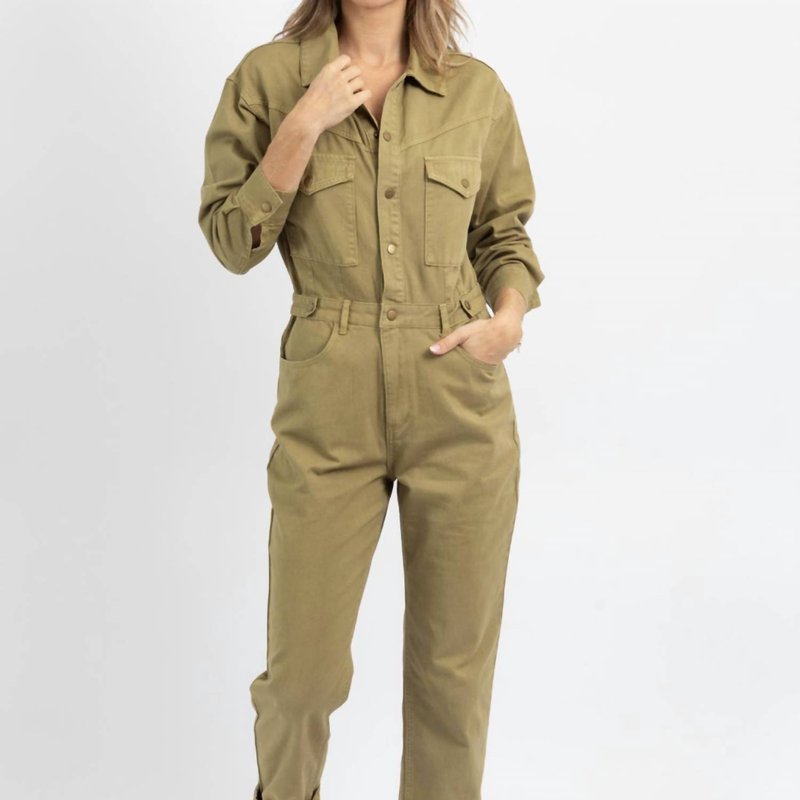 Shop Miou Muse Spellbound Utility Jumpsuit In Green