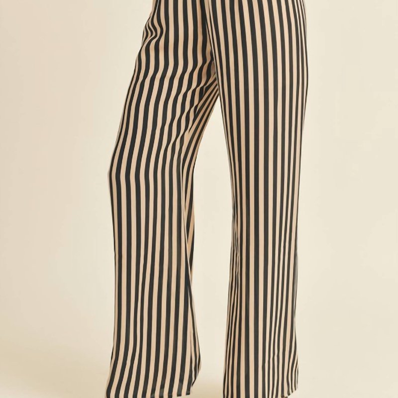 Shop Miou Muse Stripe Pants In Brown