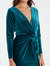 Ophelie Shirred Velvet Mini Dress