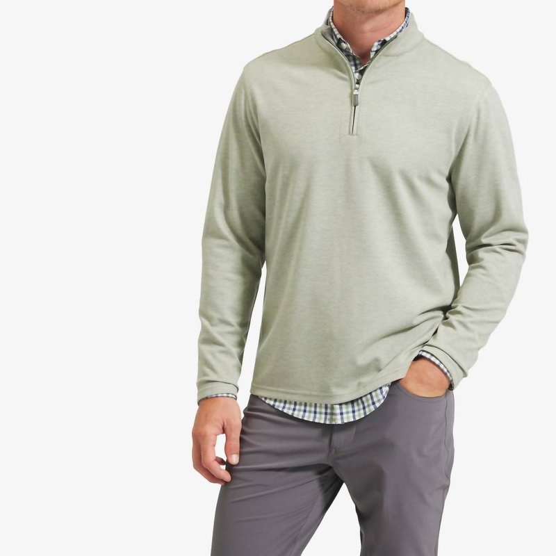 Mizzen + Main Proflex Quarter Zip Sweater In Green