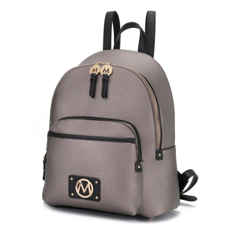 Mkf Collection By Mia K Alice Vegan Leather Backpack For Women's In Grey