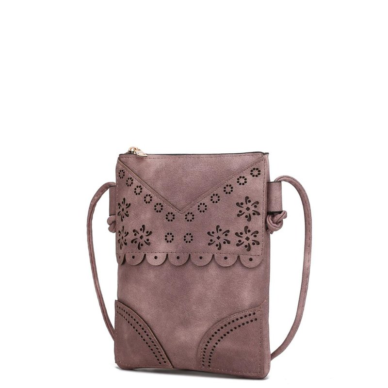 Shop Mkf Collection By Mia K Amentia Vegan Leather Crossbody Handbag In Pink