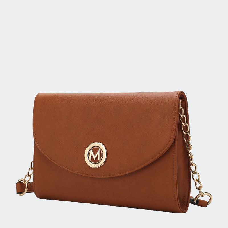 Mkf Collection By Mia K Andra Vegan Leather Women's Crossbody Bag In Brown