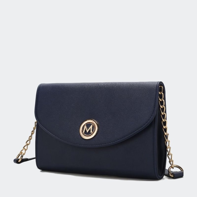 Mkf Collection By Mia K Andra Vegan Leather Women's Crossbody Bag In Blue