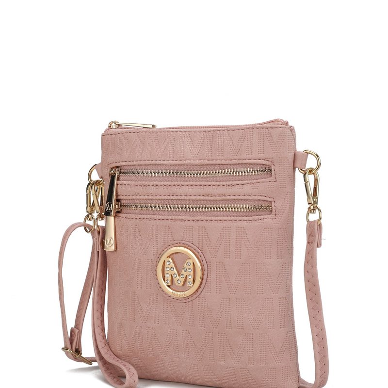 Mkf Collection By Mia K Andrea Milan M Signature Crossbody Bag In Pink