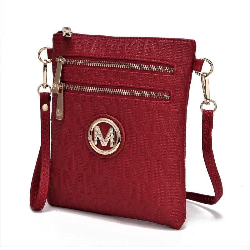 Mkf Collection By Mia K Andrea Milan M Signature Crossbody Bag In Red