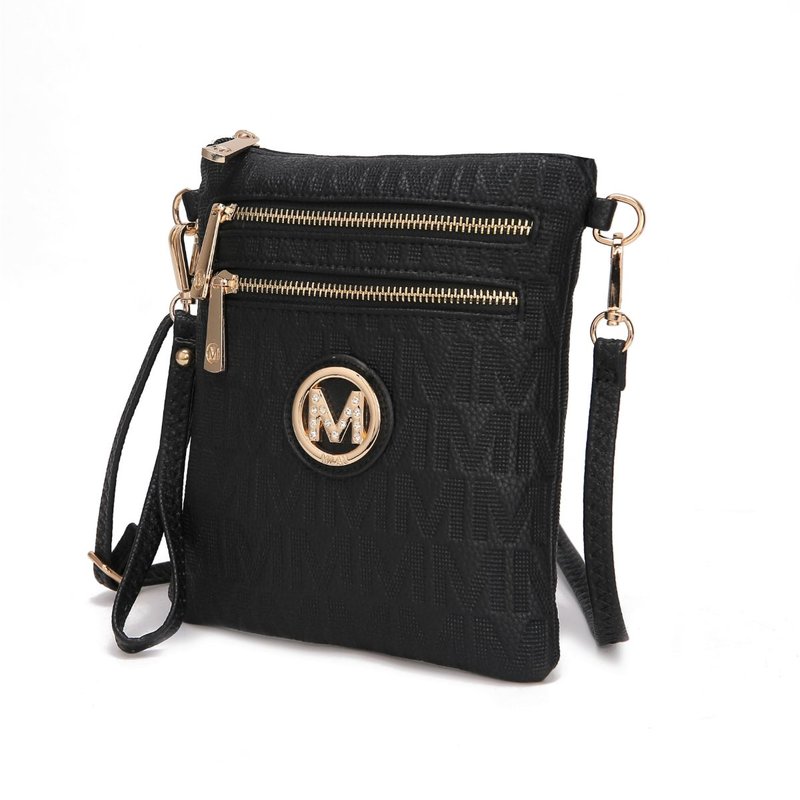 Mkf Collection By Mia K Andrea Milan M Signature Crossbody Bag In Black
