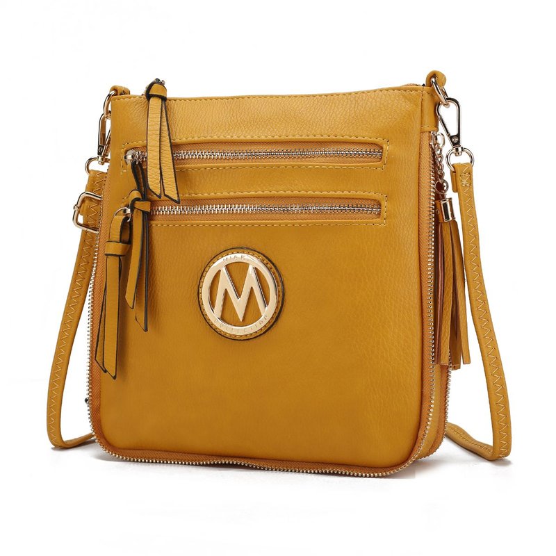 Mkf Collection By Mia K Angelina Expendable Crossbody Handbag In Yellow