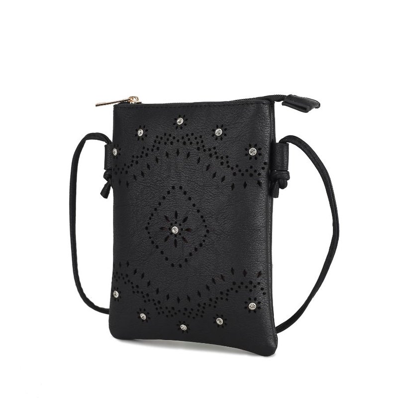 Mkf Collection By Mia K Arlett Vegan Leather Crossbody Handbag In Black